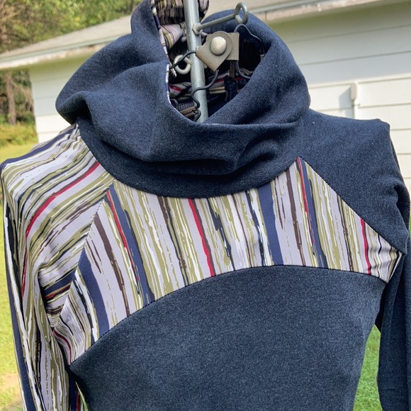 NWOT cowl neck hoodie pullover. - Picture 2 of 2